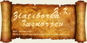 Zlatiborka Kušnorjev vizit kartica